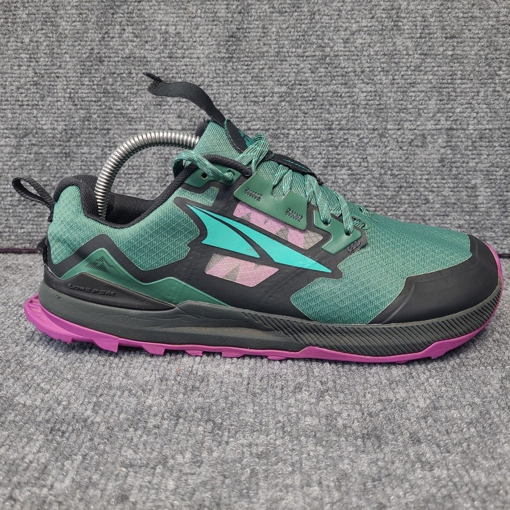ALTRA Lone Peak 7 Men's 8.5 Trail Running Shoe Green/Teal MacTrac EGO FootShape - Picture 9 of 14